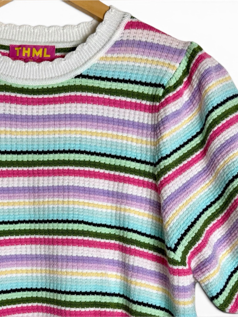 THML Striped Short Sleeve Sweater size XS
